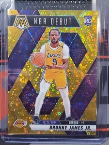 Bronny James Jr 2024-25 Mosaic Fast Break Gold /10 RC NBA Debut #262 SSP - Picture 1 of 8