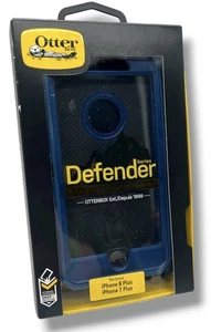 (IPHONE 8 Plus) OtterBox Rugged Defender Case With Belt Clip Open Box Blue - Picture 1 of 7