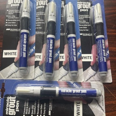 Enhance MIRACLE GROUT PEN Low Odor Covers Grout Mold Mildew Stains Lot of 5 Pens - Image 1 of 2