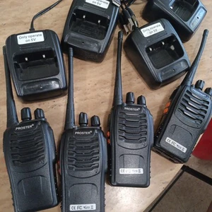 Proster 16 Channel Walkie Talkie 2 Pairs Rechargeable with USB Charger Tested - Photo 1/6