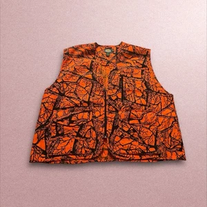 Cabela’s Hunting Vest Mens 2XL Orange Black Abstract Outdoors Gorpcore  - Picture 1 of 5