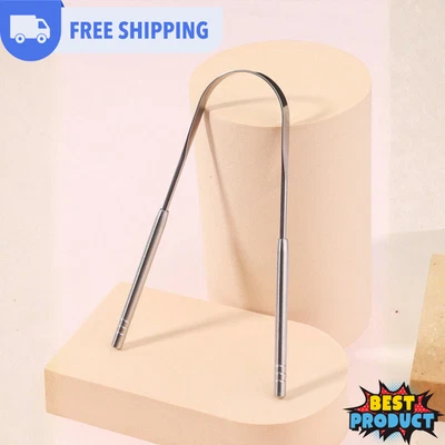 Raspador de lengua de acero inoxidable raspador de lengua herramienta limpiadora de higiene bucal 1 pieza eliminar el mal aliento U Foto 1 de 4