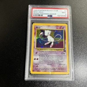 2000 Pokémon Mew Holo Black Star Promo #9 Mint PSA 9 With Rare Holo Swirl 🌀 - Picture 1 of 3