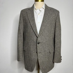 Adams Row Herringbone 42R Blazer Wolle Sport Mantel Zwei Knopf Jacke - Bild 1 von 11