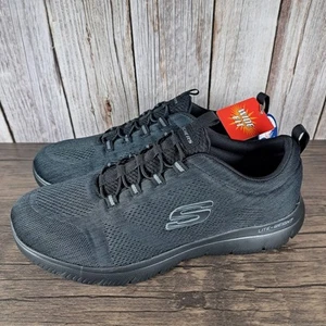 Skechers Summits Louvin Slip On Sneaker 232186W Men's Wide Sz 10 W Black (NWT) - Picture 1 of 9