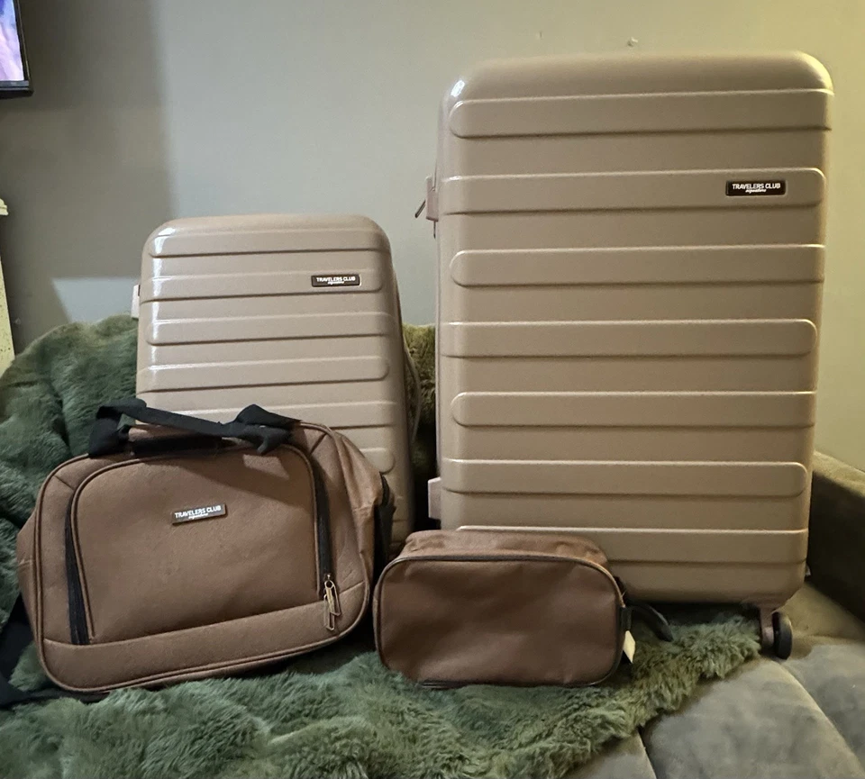 Juego de equipaje rígido Travelers Club Austin 4 piezas Mocha Foto 1 de 4