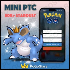 Pokémon Go - Shiny Nidoking Crown - Mini PTC 80K Stardust✨Read Description✨ - Picture 1 of 1