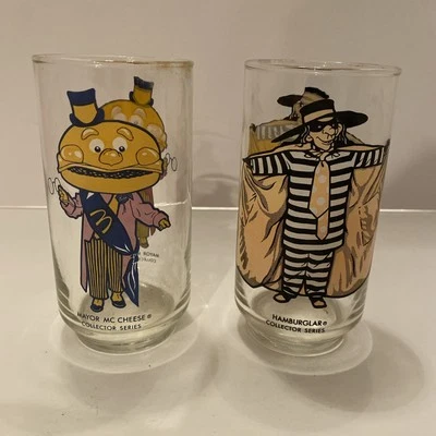 Vintage 1970’s McDonald’s Character Drinking Glasses Set Of 2 - Image 1 of 4