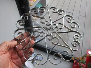 Alte Untertasse aus verchromtem Metall 70er Jahre Stil D/24CM - Bild 1 von 3