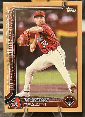2025 Topps Series 1 - Brandon Pfaadt #182 Gold 1165/2025 Arizona Diamondbacks - Image 1 of 2