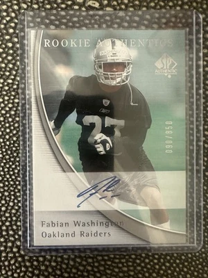 2005 SP Authentic Fabian Washington Rookie Auto #213 /850 🔥🔥 - Image 1 of 2