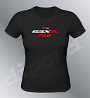 Tee Shirt Personnalise 750 Gsx-R S M L Xl Femme Noir Col Rond Gsxr Moto