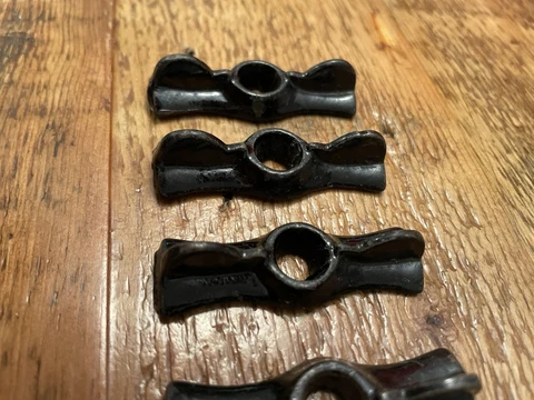Antique Cast Iron Bow Tie Jelly Cabinet Cupboard Turn Latches Primitive VTG NOS! Cover
