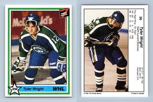 Tyler Wright #56 WHL 7th Inning Sketch 1990-91 Hockey Card