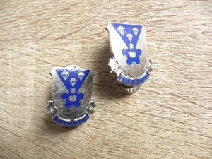 Pair of 503rd Airborne Infantry Pins~The Rock - Picture 1 of 2