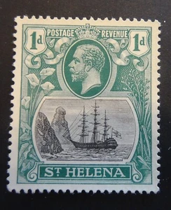 Estampillas de Santa Elena Scott #80(?) - 1d King George V SIN USAR - Imagen 1 de 2