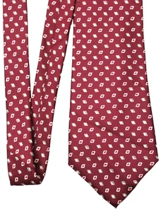 Burberrys London Pure Silk Tie Mens One Size Purple Geometric Pointed USA Made - Picture 1 of 10