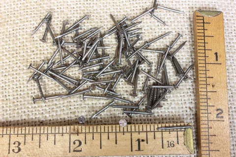 1/2” Old Nails Small Head 100 Brads Cabinet Restoration Vintage NOS 18 ga gauge Cover