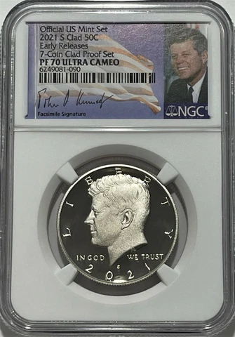 2021 S NGC PF70 ULTRA CAMEO CLAD PROOF KENNEDY HALF DOLLAR EARLY RELEASE 50C Cover