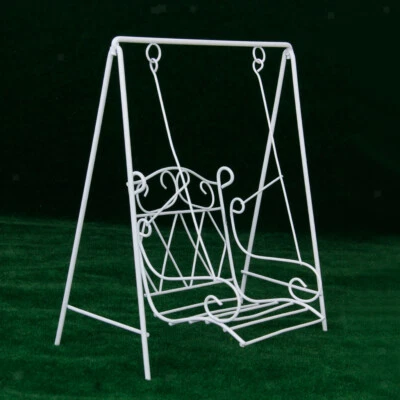 Scala 1/12 Altalena Mobili Da Giardino In Miniatura Casa Delle Bambole Metallo - Immagine 1 di 4
