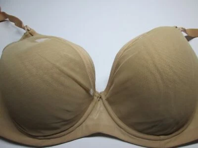 Le Mystere Bra Size 32DDD/F Beige Underwired Lined Nursing Adjustable Sheer - Image 1 of 4