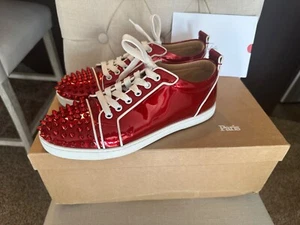 christian louboutin sneakers size 39.5 red in good condition - Picture 1 of 5