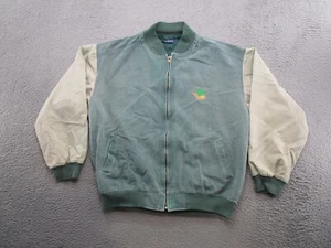 Vintage 90s Holloway Seed Farmer Faming Green Canvas Jacket Mens Size L USA Made - Picture 1 of 11