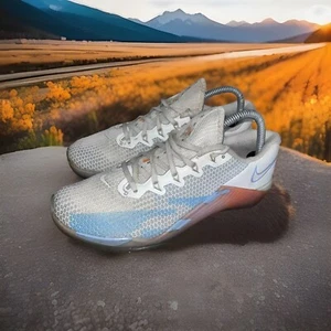 Nike Metcon 8 Training Shoes Sneakers White Blue Orange Athletic Gym Workout - Picture 1 of 24