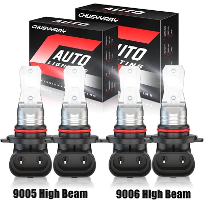9005 + 9006 LED Headlight Bulbs High Low Beam For Toyota Solara 2002 2003 - Image 1 of 4