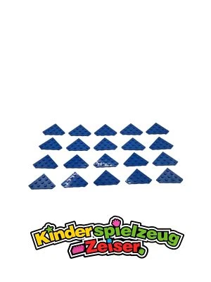 LEGO 20 x Eckplatte Keil Flügelplatte blau Blue Wedge Plate 4x4 Cut Corner 30503 - Bild 1 von 3