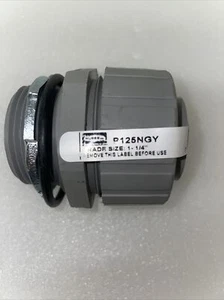P125NGY Hubbell Kabel Zubehör flüssigkeitsdichte Passform Stecker gerade grau - Bild 1 von 5