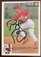 Bret Boone Auto Signed 1994 Upper Deck Collectors Choice Cincinnati Reds