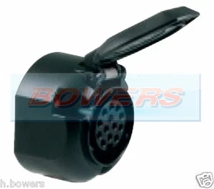 Euro 13 Pin Car Caravan Trailer Towing Towbar Lighting Board Electrics Socket - Picture 1 of 1