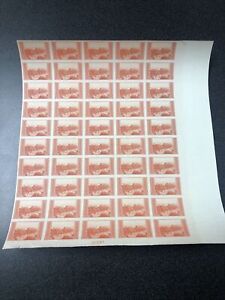 US 757 Grand Canyon Imperf Sheet Of 50 Mint No Gum As Issued - SUPERB.