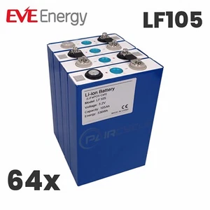 64 x EVE LF105 A Grade LiFePO4-Zellen 3.2V 105Ah Lithium-Eisenphosphat - Bild 1 von 5