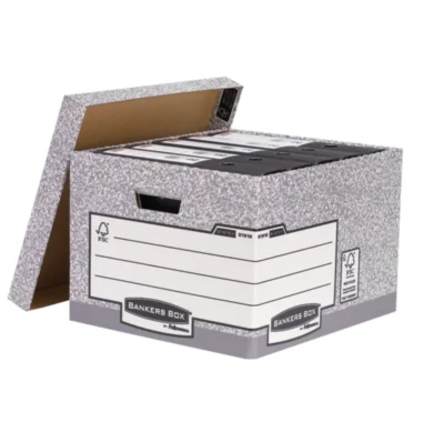 Pack of 10 Bankers Box Grey Standard Storage Box 00810-FF - Free 24h Delivery