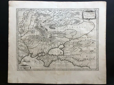 044 Antique Original 1645 map of Ukraine, Moldavia, Russia, Georgia Black Sea - Image 1 of 4