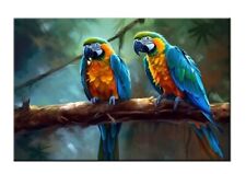 Parrot Macaw Oil Painting Printed On Canvas Home Art Wall Decor,Best Gift, VIII