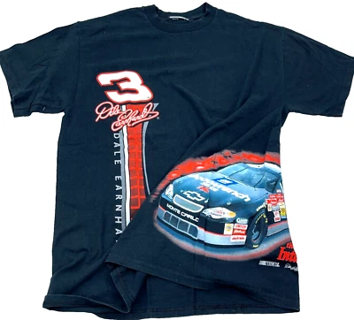 Vintage Dale Earnhardt Shirt Men Large Black Wrap Around All Over 90s Nascar - Image 1 of 4