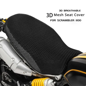 Anti Slip 3D Mesh Seat Cover For Ducati Scrambler 1100 Sport Breathable Pad - Foto 1 di 9