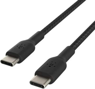 BELKIN Boost Charge Braided USB-C to USB-C Cable 1m - Black - Image 1 of 2