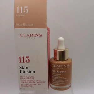 Clarins Skin Illusion Natural Hydrating Foundation 115 COGNAC  - Picture 1 of 5