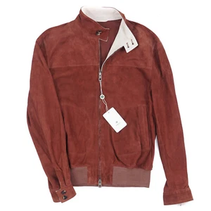 Luigi Borrelli Lightweight Unlined Nappa Suede Bomber Jacket S (Eu 48) NWT - Picture 1 of 11