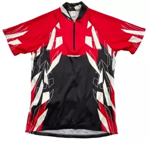 Decathlon Red Black B'Twin Racing Cycling Bike Jersey Youth Kids Boys 14 - Picture 1 of 7
