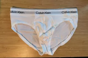 New Calvin Klein Modern Cotton Briefs, White, Small - Picture 1 of 2
