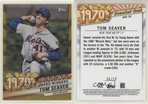 2020 Topps Decades Best Chrome Series 2 Award Winners Gold /50 Tom Seaver HOF