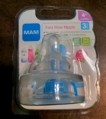 Pezón de flujo rápido MAM - Paquete de 2 - Edad 4+ meses Foto 1 de 2