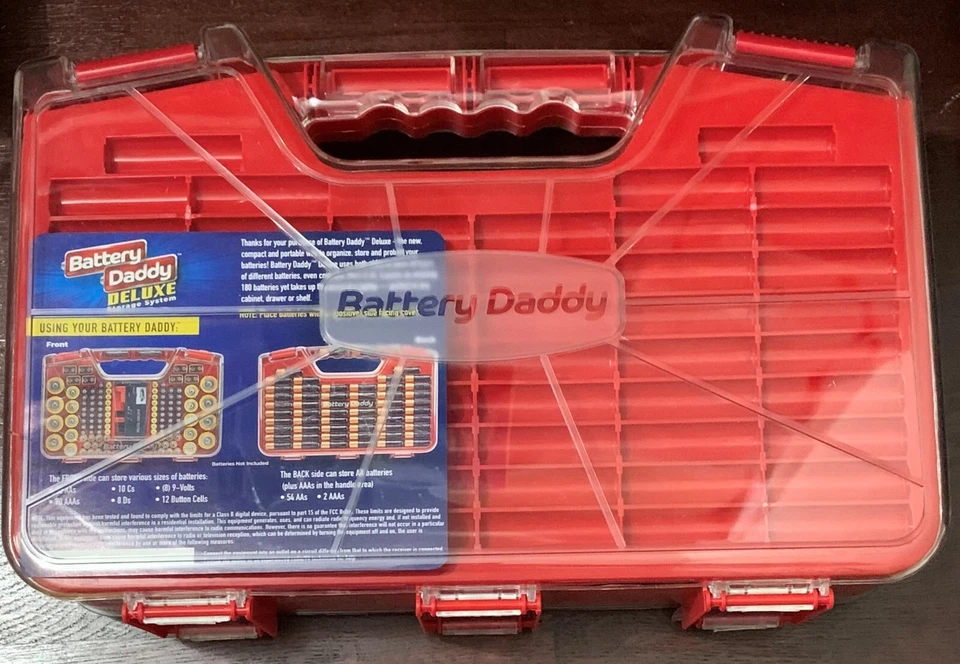 Ontel BATTERY DADDY DELUXE BADA-MP4 180 Batteries Battery Storage Box, NEW W/O B - Image 1 of 1