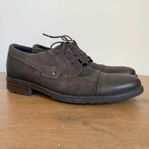 Scarpe Clarks oxford marroni in pelle con lacci uomo business casual 8 5