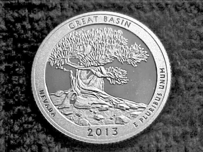 2013 S SILVER PROOF GREAT BASIN QUARTER FROM SILVER PROOF SET - Image 1 of 2